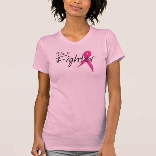 Borstkanker Im a Fighter T-shirt (Voorkant)