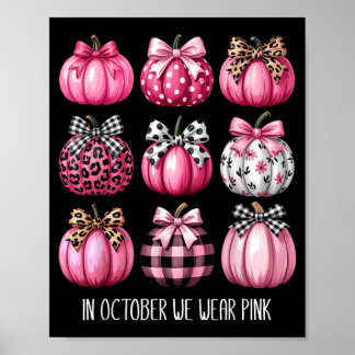 Borstkanker in oktober dragen nk Pompoen Coquette Poster