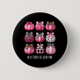 Borstkanker in oktober dragen we nk Pompoen Coquet Ronde Button 5,7 Cm