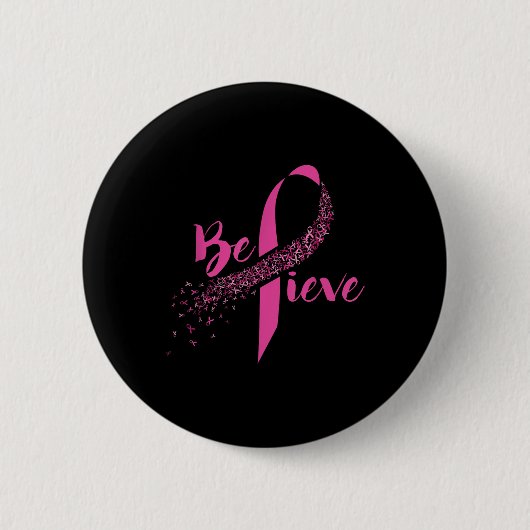 Borstkanker - Inspirerend geloof Ronde Button 5,7 Cm (Voorkant)