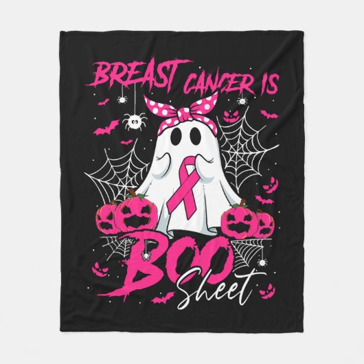 Borstkanker is boekenblaasborstkanker Halloween Fleece Deken (Voorkant)