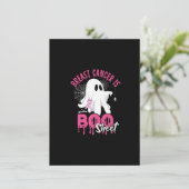 Borstkanker is Boo Sheet Funny Halloween Draag Kaart (Staand voorkant)
