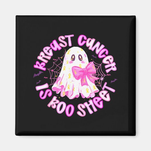 Borstkanker is Boo Sheet Halloween Borstkanker Magneet (Voorkant)