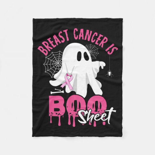 Borstkanker is Boo Sheet Halloween Breast Cancer Fleece Deken (Voorkant)