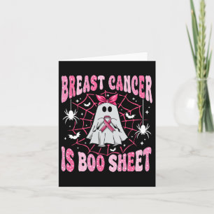 Borstkanker is Boo Sheet Halloween Breast Cancer Kaart