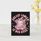 Borstkanker is Boo Sheet Halloween Breast Cancer Kaart (Gele Bloem)
