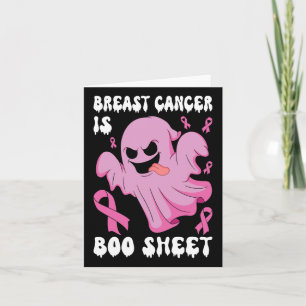 Borstkanker is Boo Sheet Halloween Breast Cancer Kaart