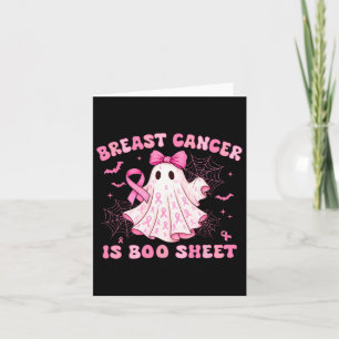 Borstkanker is Boo Sheet Halloween Breast Cancer Kaart