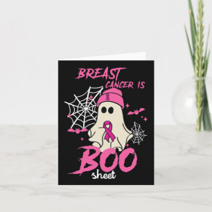 Borstkanker is Boo Sheet Halloween Breast Cancer Kaart
