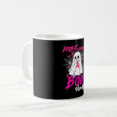 Borstkanker is Boo Sheet Halloween Breast Cancer Koffiemok (Voorkant links)