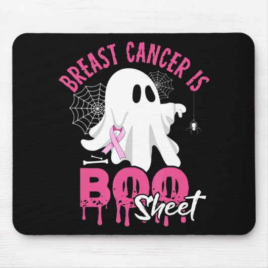Borstkanker is Boo Sheet Halloween Breast Cancer Muismat (Voorkant)