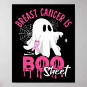 Borstkanker is Boo Sheet Halloween Breast Cancer Poster (Voorkant)