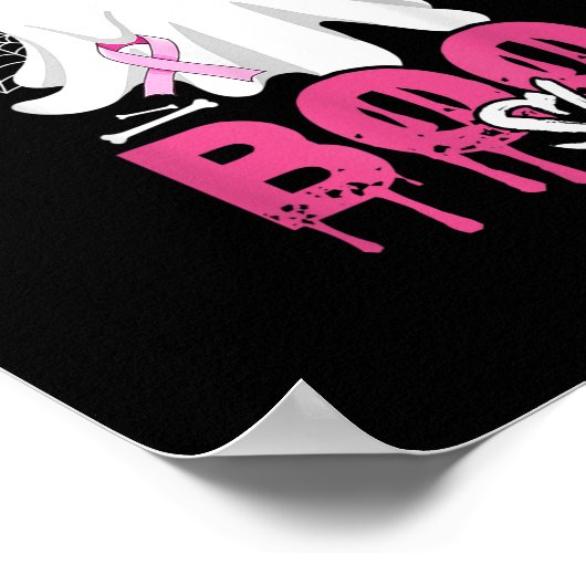 Borstkanker is Boo Sheet Halloween Breast Cancer Poster (Hoek)