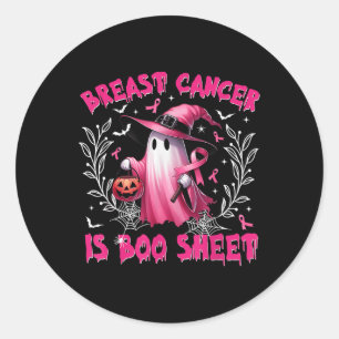 Borstkanker is Boo Sheet Halloween Breast Cancer Ronde Sticker