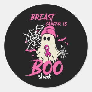 Borstkanker is Boo Sheet Halloween Breast Cancer Ronde Sticker