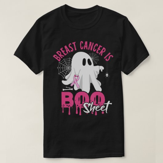 Borstkanker is Boo Sheet Halloween Breast Cancer T-shirt (Design voorkant)