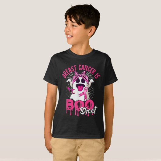 Borstkanker is Boo Sheet Halloween Breast Cancer T-shirt (Voorkant volledig)