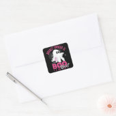 Borstkanker is Boo Sheet Halloween Breast Cancer Vierkante Sticker (Envelop)