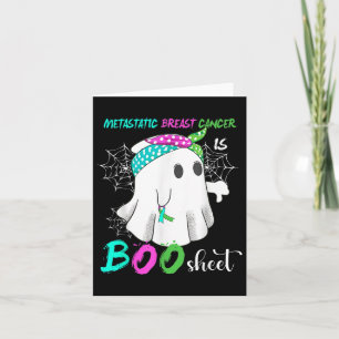 Borstkanker is Boo Sheet Halloween Costuum Kaart
