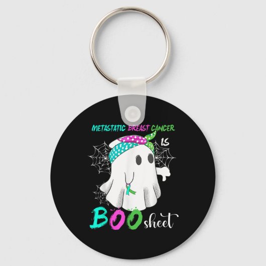 Borstkanker Is Boo Sheet Halloween Kostuum Sleutelhanger (Voorkant)