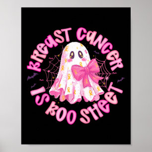 Borstkanker is Boo Sheet Pink Ghost Coquette Bow Poster