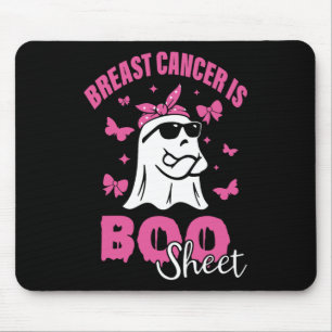 Borstkanker is Boo Sheet Pink Ribbon Funny Ghost Muismat