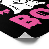 Borstkanker is Boo Sheet Pink Ribbon Funny Ghost Poster (Hoek)