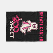 Borstkanker is de Boo Sheet Awareness Month Fleece Deken (Voorkant (Horizontaal))
