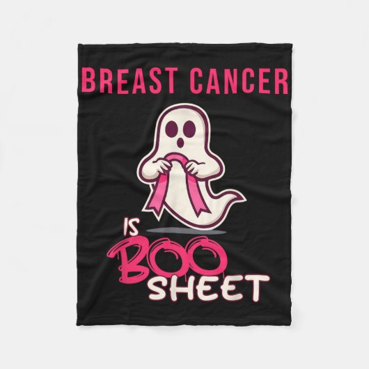 Borstkanker is de Boo Sheet Awareness Month Fleece Deken (Voorkant)