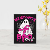 Borstkanker is een Halloween Support Squad Kaart (Gele Bloem)