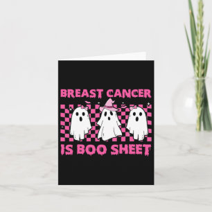 Borstkanker is een hoeslaken Halloween Roze Kanker Kaart