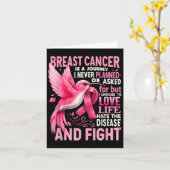 Borstkanker is een reis die ik nooit heb gepland kaart (Gele Bloem)