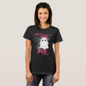 Borstkanker is laken krijger schattig spook roze t-shirt (Voorkant volledig)