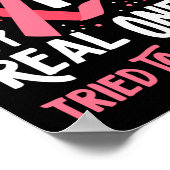 Borstkanker Ja, het is Fake Pink Ribbon Poster (Hoek)