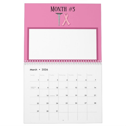 Borstkanker Jaar herinneringen  Kalender (Mar 2026)