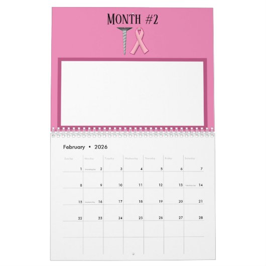 Borstkanker Jaar herinneringen  Kalender (Feb 2026)
