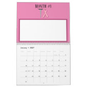 Borstkanker Jaar herinneringen  Kalender (Jan 2027)