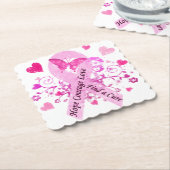 Borstkanker Kartonnen Onderzetters (Gebogen)