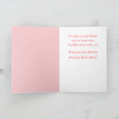 Borstkanker Kat en hart Kaart (Binnen)