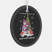 Borstkanker: kerstboom glas ornament (Voorkant Rechts)