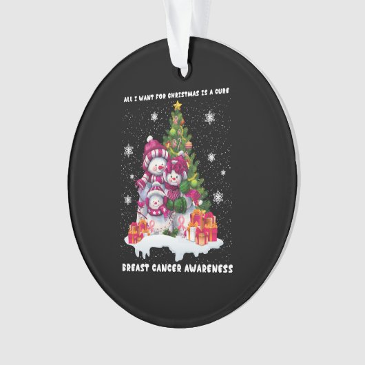 Borstkanker: kerstboom ornament (voorkant)