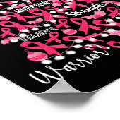 Borstkanker Kerstboom Roze lint Vecht weg Poster (Hoek)