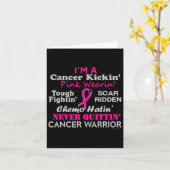 Borstkanker Kickin' Chemo Hatin' Warrior Kaart (Gele Bloem)