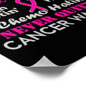 Borstkanker Kickin' Chemo Hatin' Warrior Poster (Hoek)