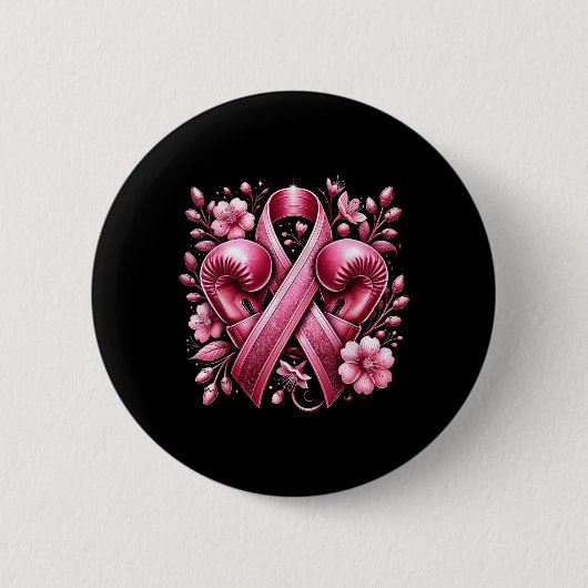 Borstkanker Krijger Borstkanker Bewustzijn Ronde Button 5,7 Cm (Voorkant)