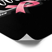 Borstkanker Krijger Borstkanker Bewustzijn T-shirt Poster (Hoek)