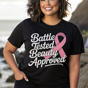 Borstkanker krijger roze lint overlevende vechter t-shirt