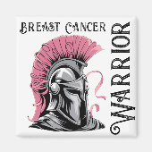 Borstkanker Krijger Vierkante Koelkast Magneet (Voorkant)