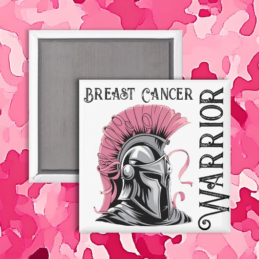 Borstkanker Krijger Vierkante Koelkast Magneet