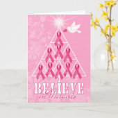 Borstkanker krijgt een goed roze lint kaart (Gele Bloem)